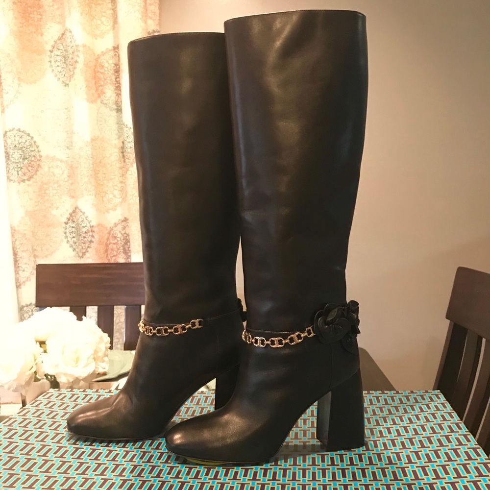 Tory Burch Black Blossom Boots